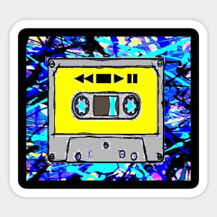 cassette paint popart 2 Sticker